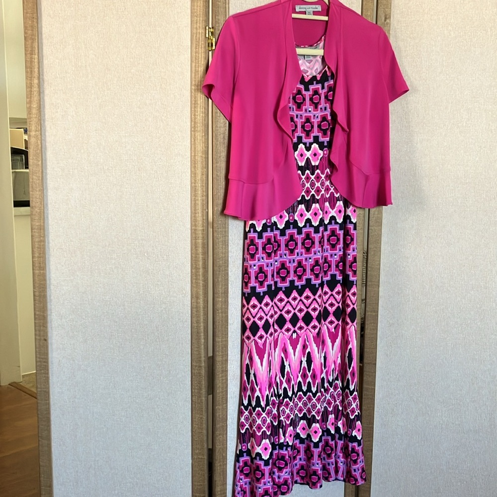 FINAL MARKDOWN Danny and Nicole Pink 2 piece summer dress petite small